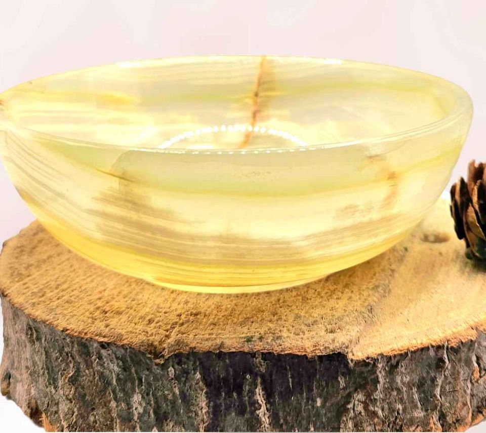 Beautiful Nature Green Onyx Big 5" Energy Decor Bowl