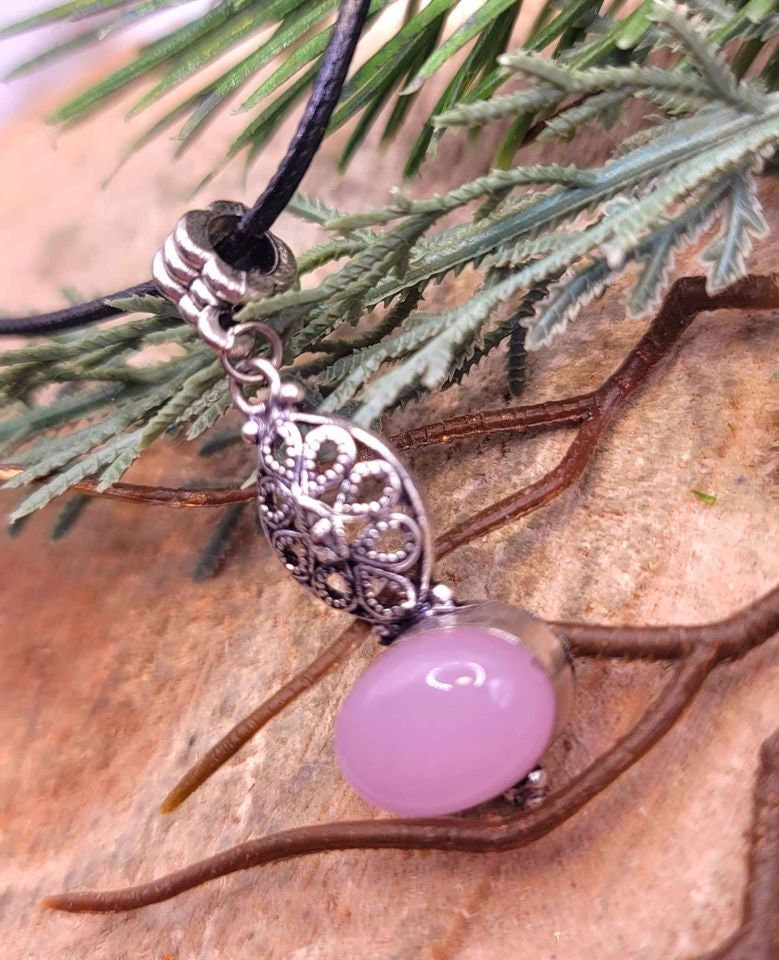Beautiful Nature Rose Quartz S925 Sterling Silver Pendant Necklace