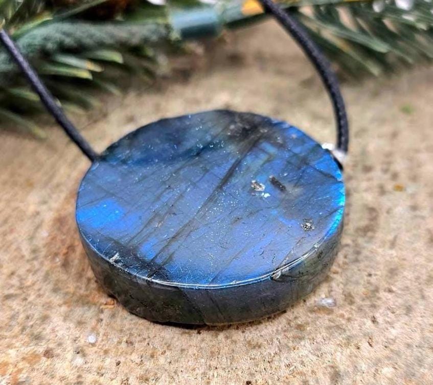 Nature Labradorite Carved Unicorn Pendant Necklace