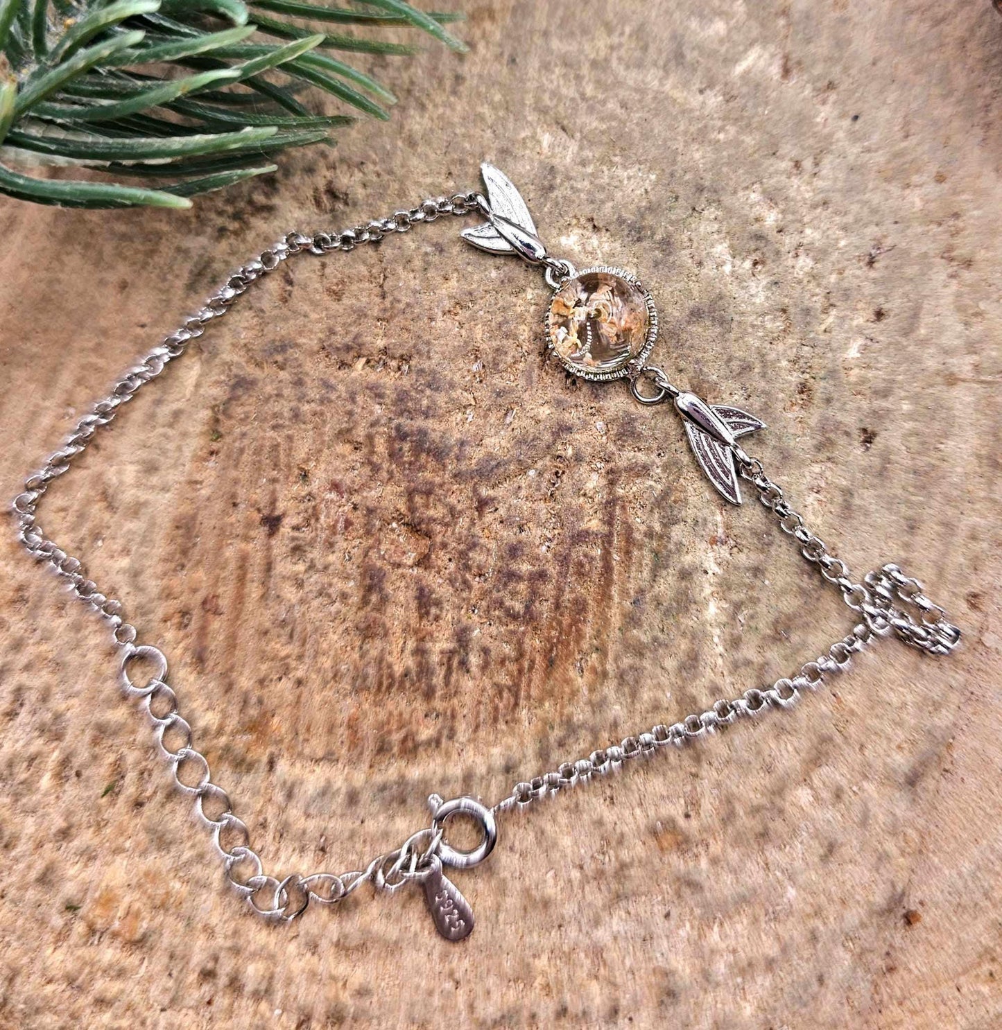 Beautiful Nature Phantom Garden Quartz Mermaid Tail Bracelet