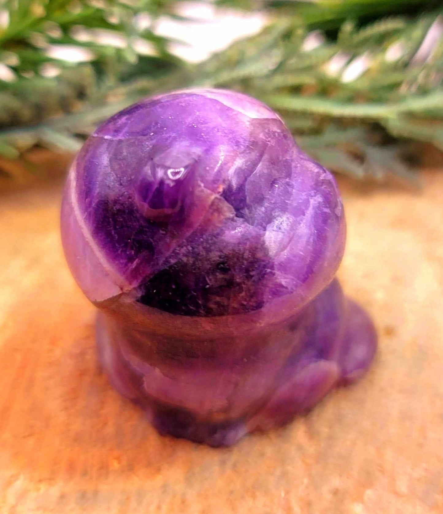 Nature Stone Hand Carved Cute Cat Decor Figure