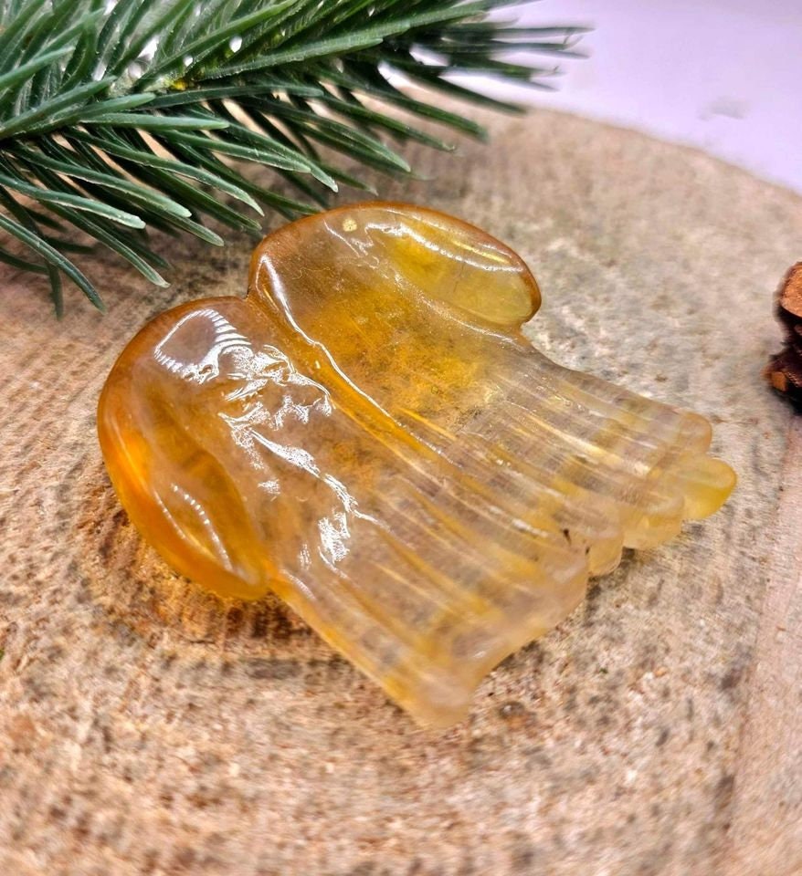 Unique Nature Yellow Fluorite Hand Carved Giving Hand Decor Dish