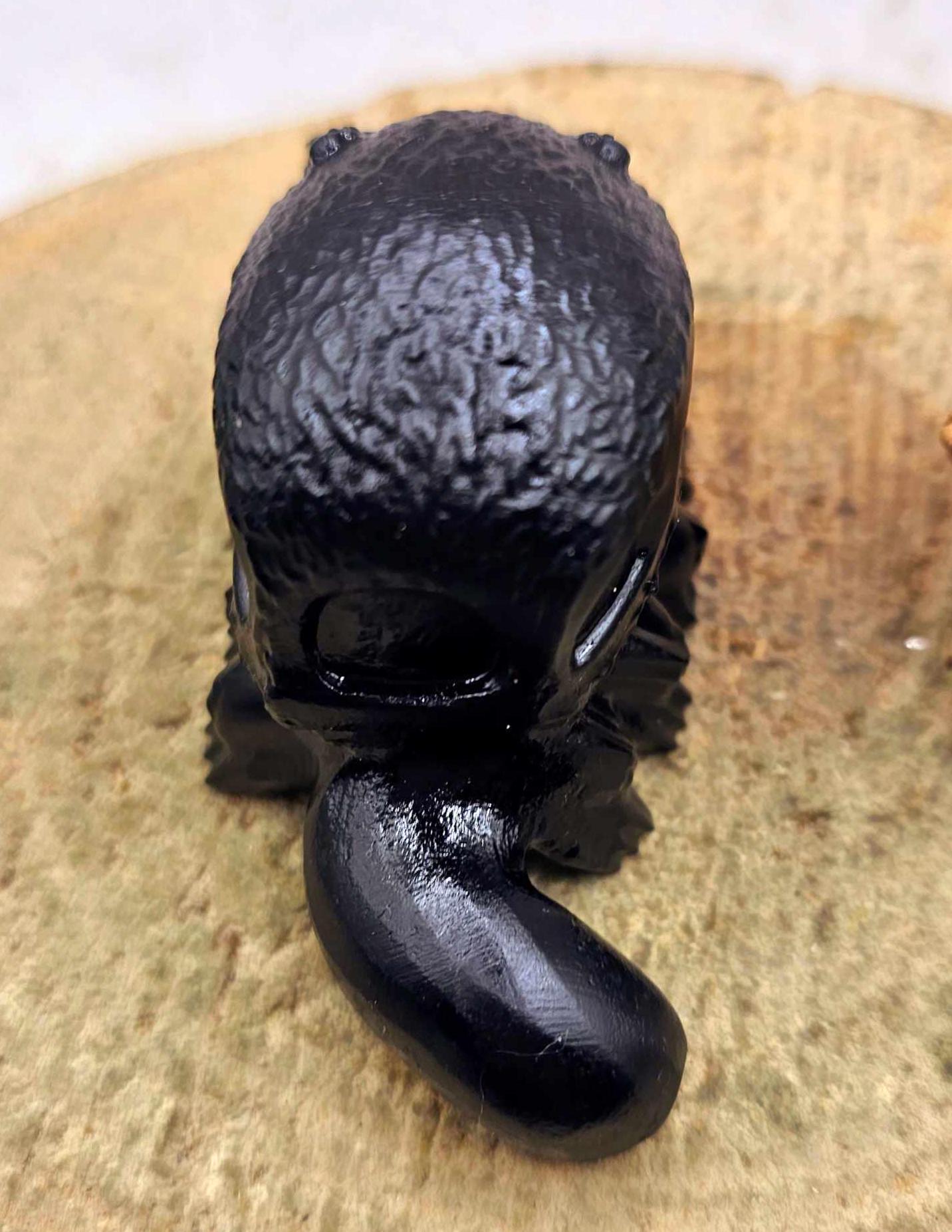 Nature Obsidian Hand Carved Totoro Decor Figure