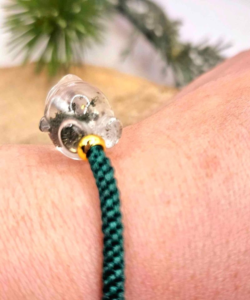 Cute Nature Phantom Hand Carved Penguin Green Knitted Adjustable Bracelet