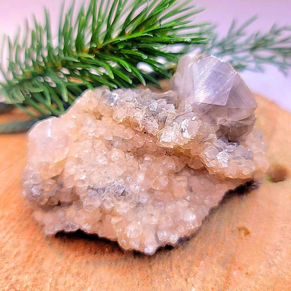 Beautiful Transparent Golden Yellow Mercedes Calcite Crystal Cluster