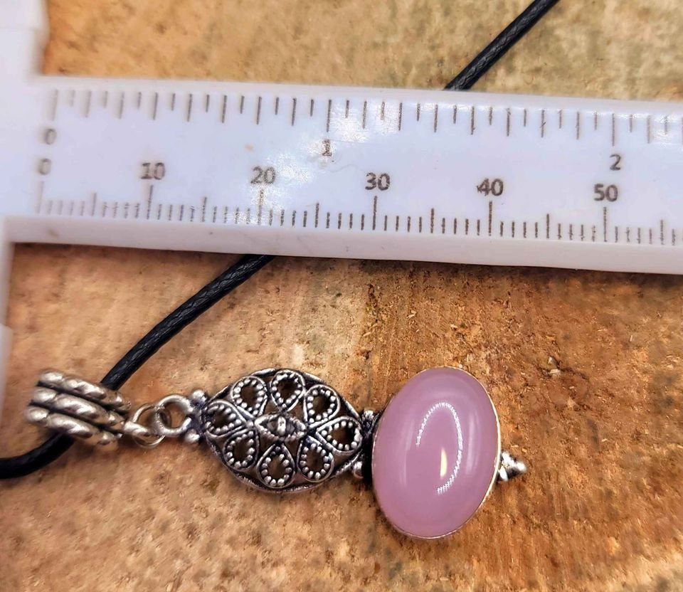 Beautiful Nature Rose Quartz S925 Sterling Silver Pendant Necklace