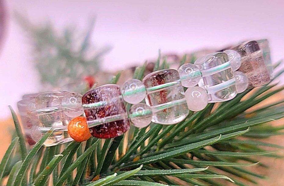 Beautiful Nature Phantom Quartz Mixed Beads Bracelet