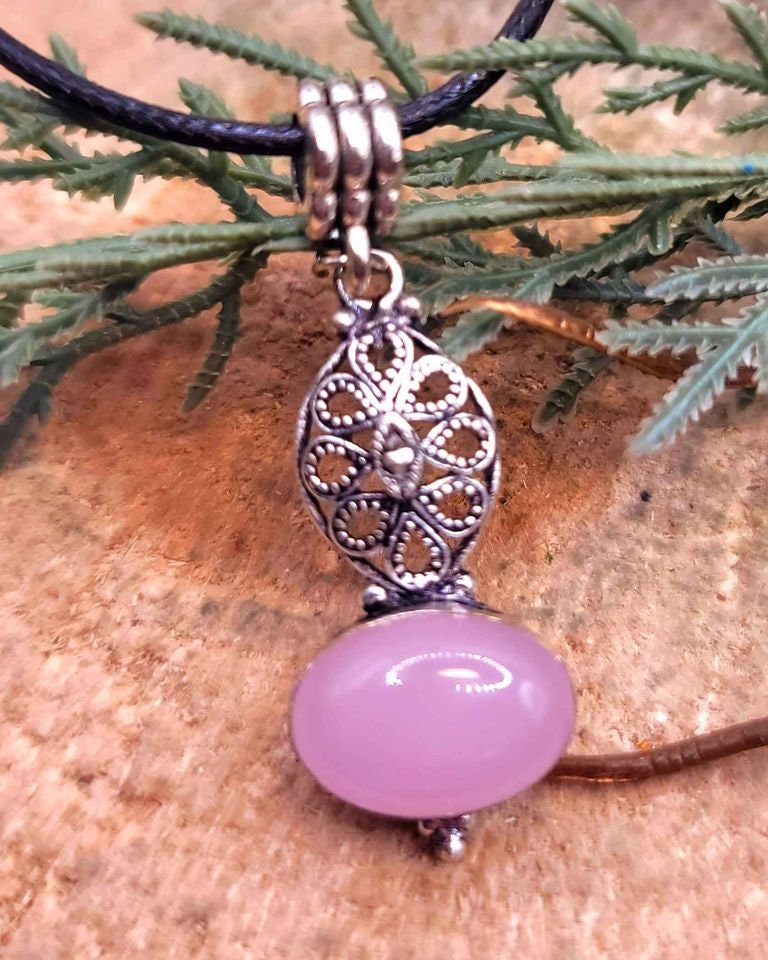 Beautiful Nature Rose Quartz S925 Sterling Silver Pendant Necklace