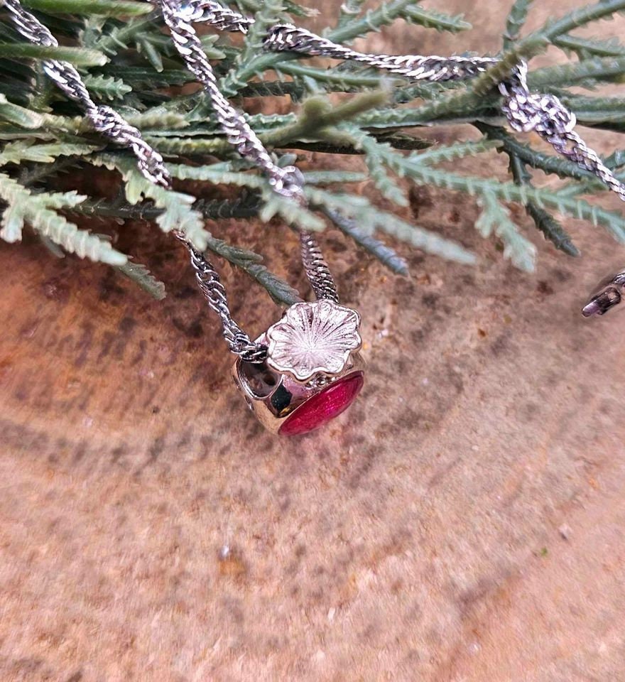 Genuine Nature Meteorite Blessing Coin Bag 925 Pendant Necklace