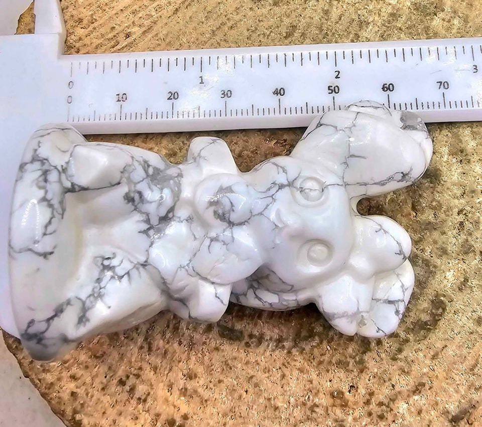 Adorable Nature Howlite Hand Carved Forest Spirit Decor Figure