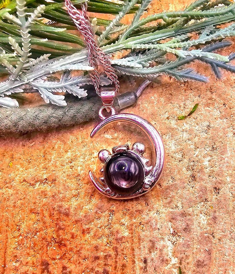 Nature Cat Eye Flash Silver Obsidian Tiger King Pendant Necklace