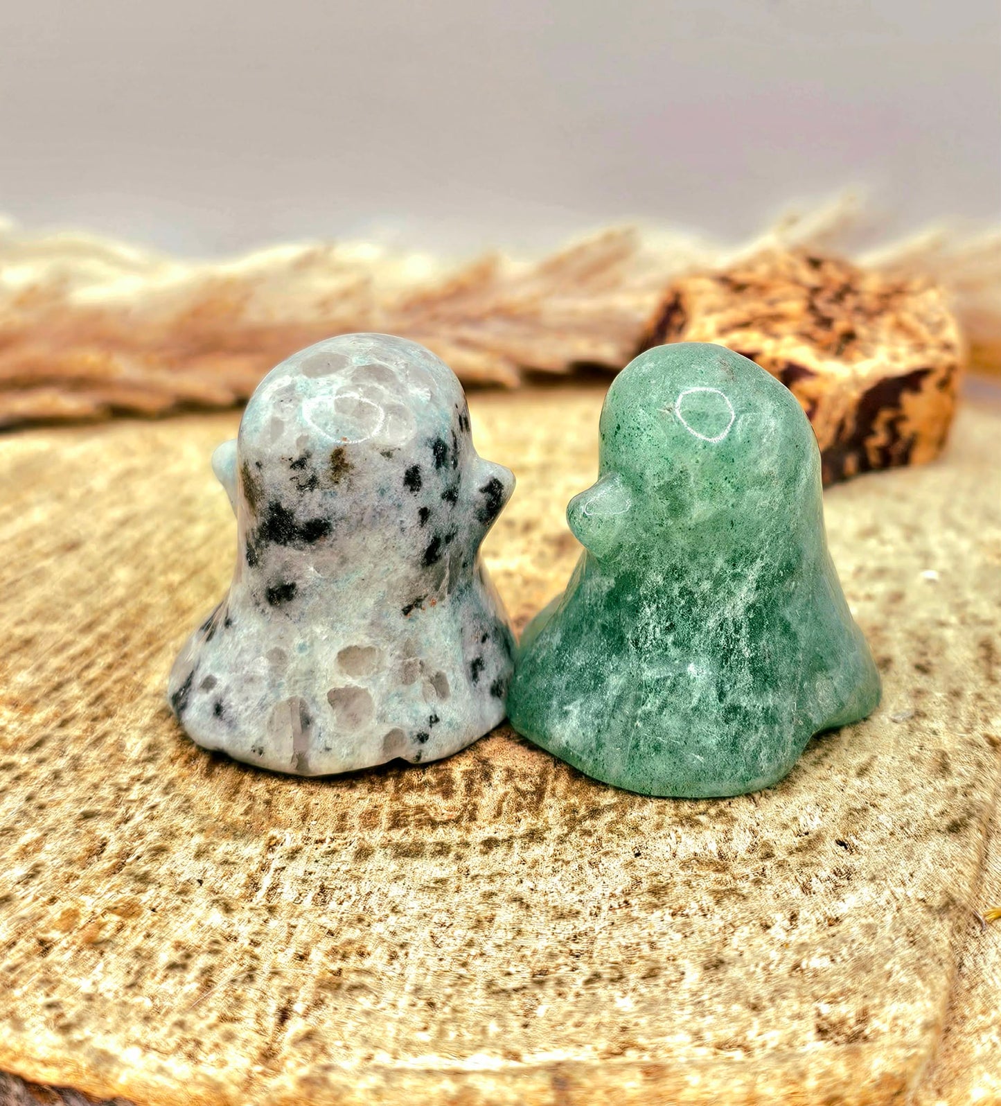 Natural crystal stone  carved ghost decor figure  — My Aura Gemstones