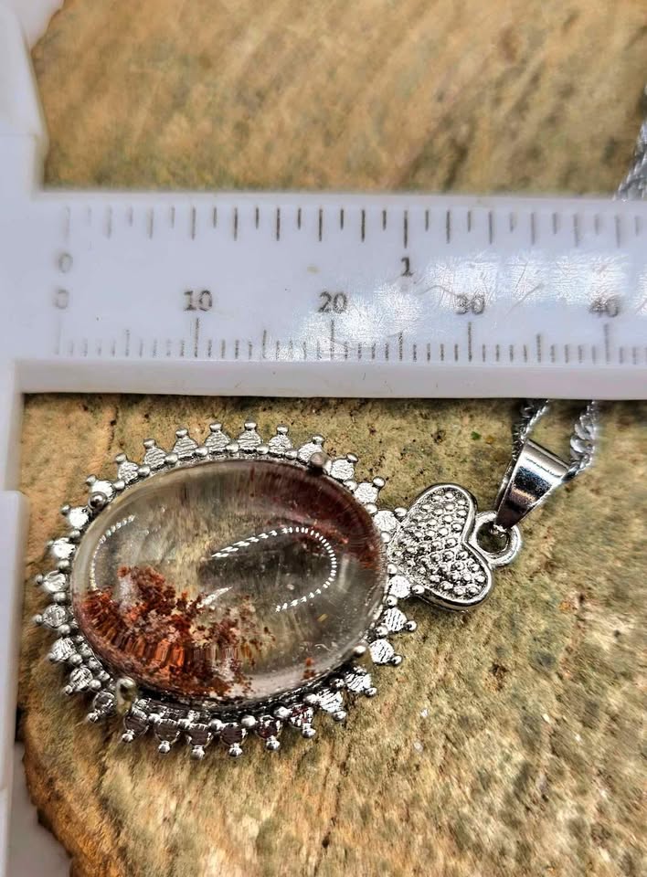 Nature Garden Oval Quartz Pendant Necklace