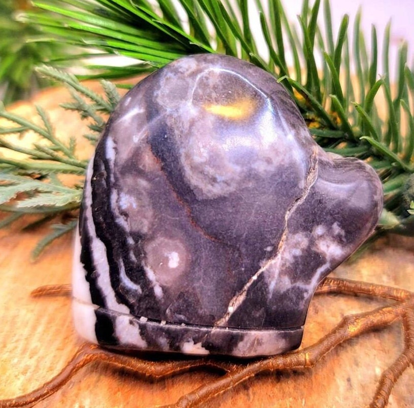 Adorable Nature Zebra Stone Hand Carved Big Mitten Decor Figure
