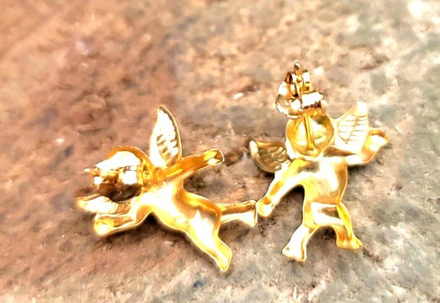 14k Gold Cherub Ear Stud