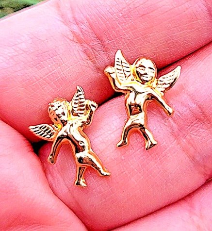 14k Gold Cherub Ear Stud