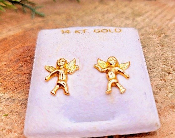 14k Gold Cherub Ear Stud