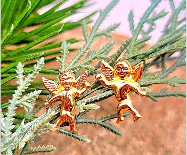 14k Gold Cherub Ear Stud