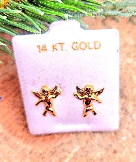 14k Gold Cherub Ear Stud