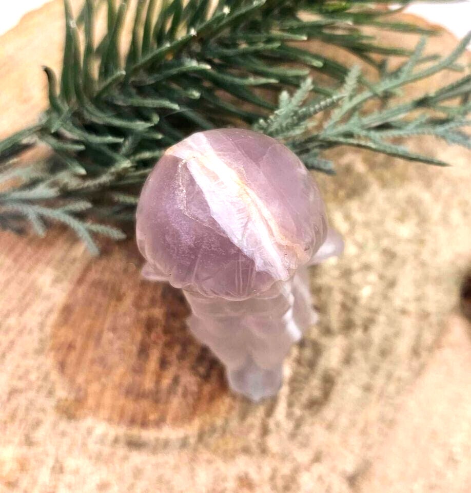 Adorable Nature Flashy Moonstone Hand Carved Mermaid Sleeping On Moon Pendant Necklace
