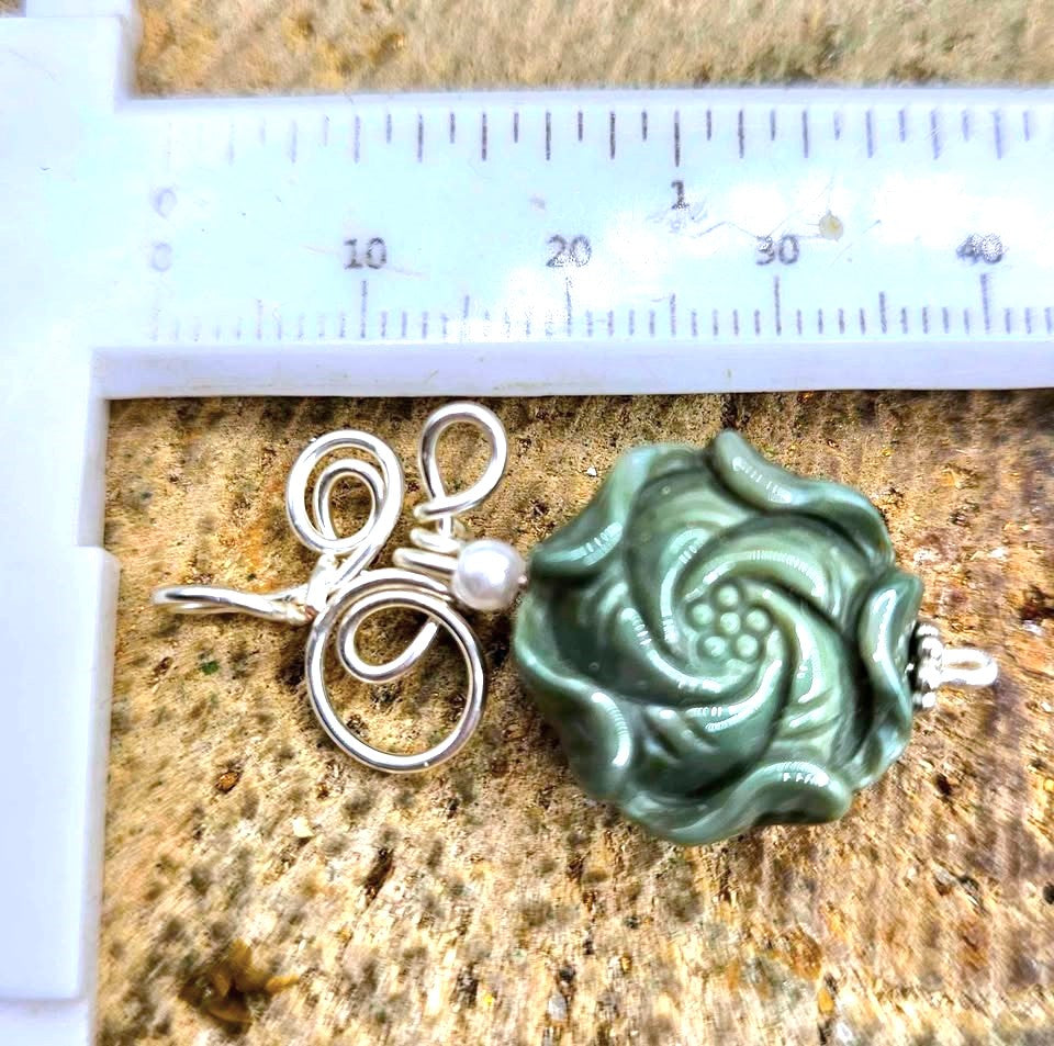 Natural Alashan agate carved lotus flower crystal pendant necklace — My Aura Gemstones