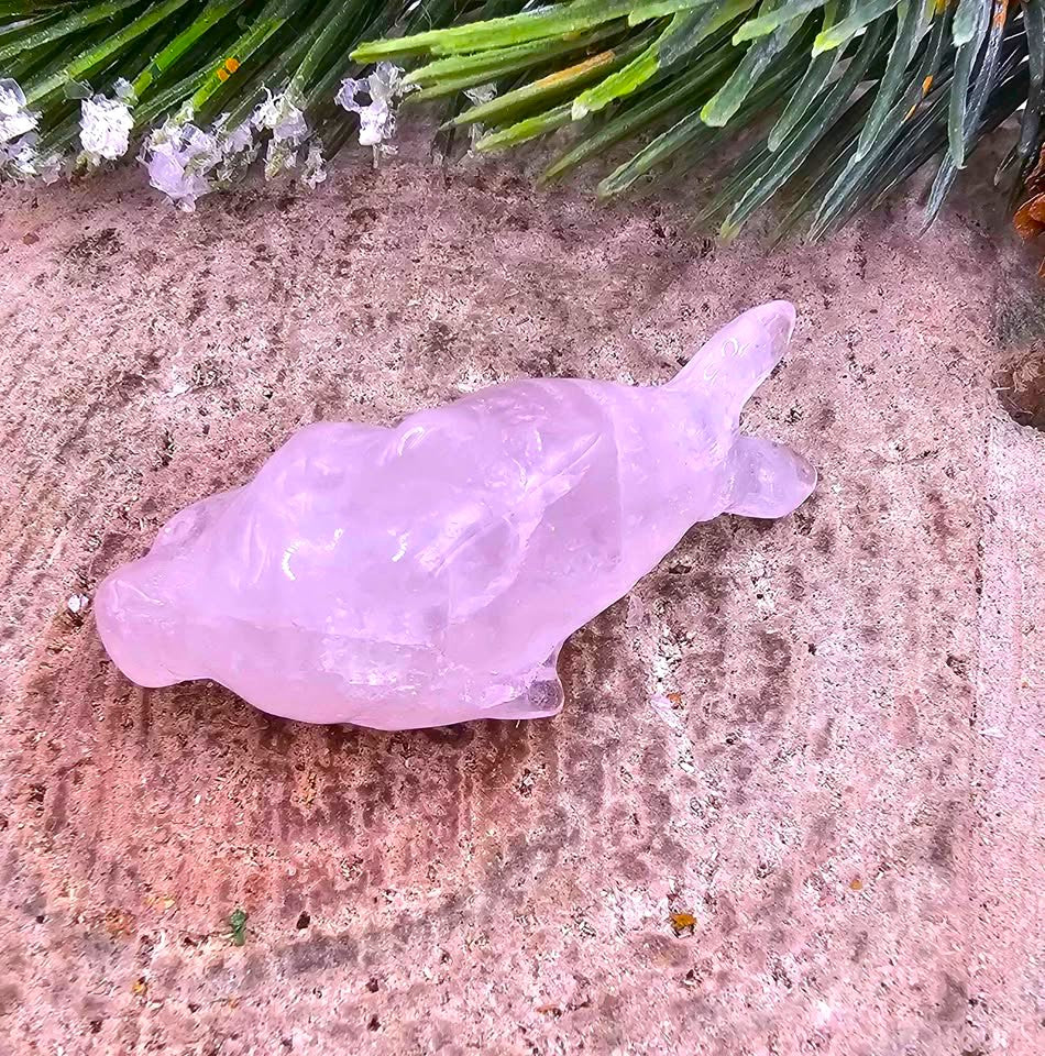 Nature Crystal Stone Carved Sea Seal & Turtle Figures