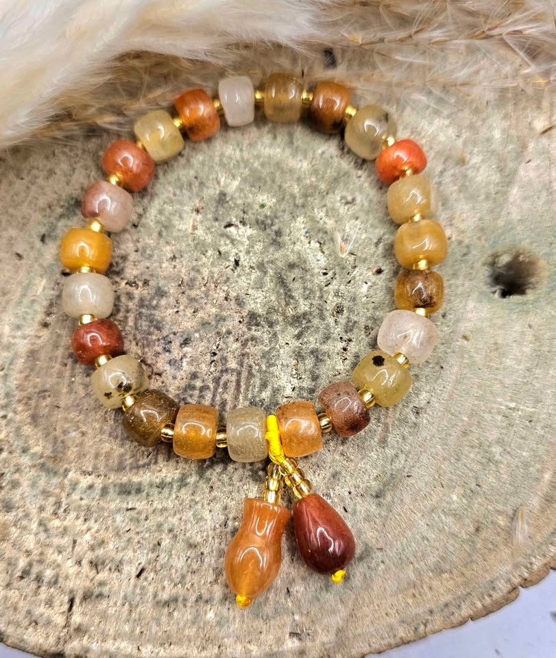 Nature Agates With Charms Bracelets