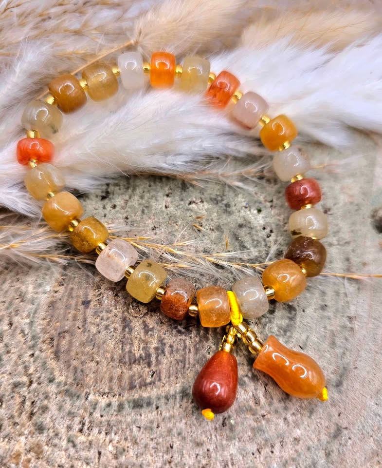 Nature Agates With Charms Bracelets