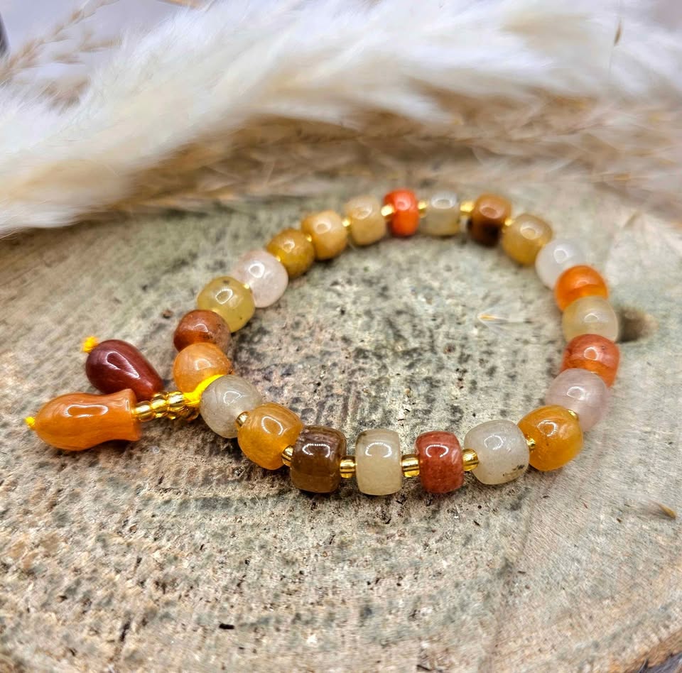 Nature Agates With Charms Bracelets