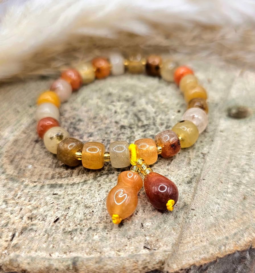 Nature Agates With Charms Bracelets