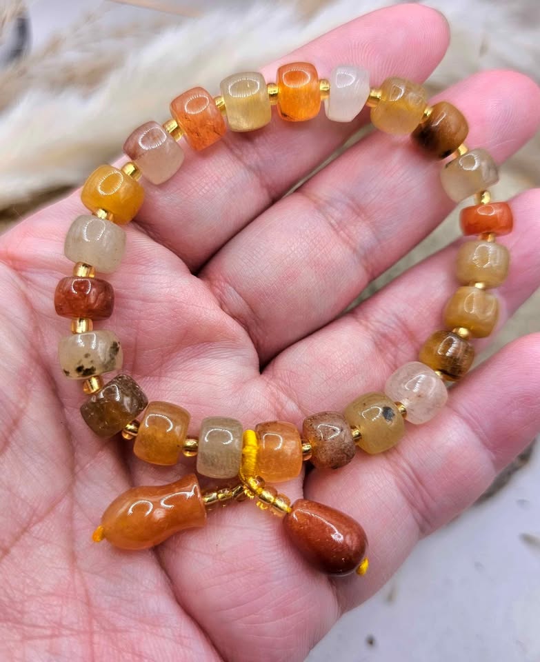 Nature Agates With Charms Bracelets