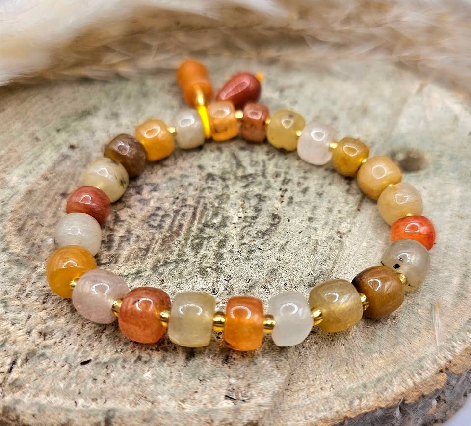 Nature Agates With Charms Bracelets