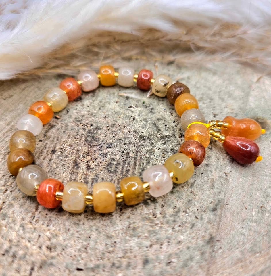 Nature Agates With Charms Bracelets