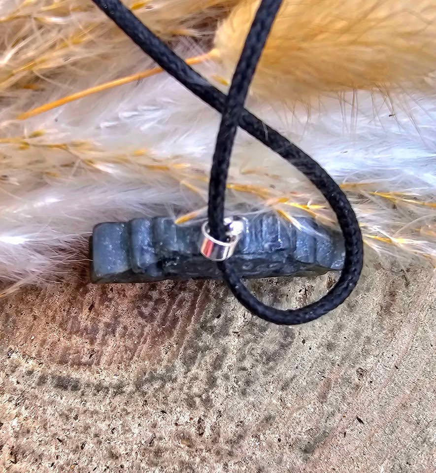 Nature Labradorite Carved Flashy Lotus Flower Pendant Necklace