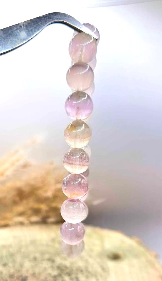 Premium grade nature icy fluorite 10mm round bead healing crystal bracelet — My Aura Gemstones