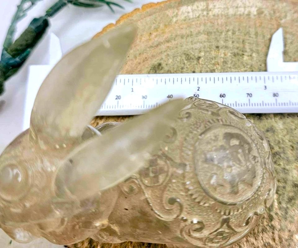 Nature Crystal Chips Resin Blessing Fortune Big Rabbit Figure