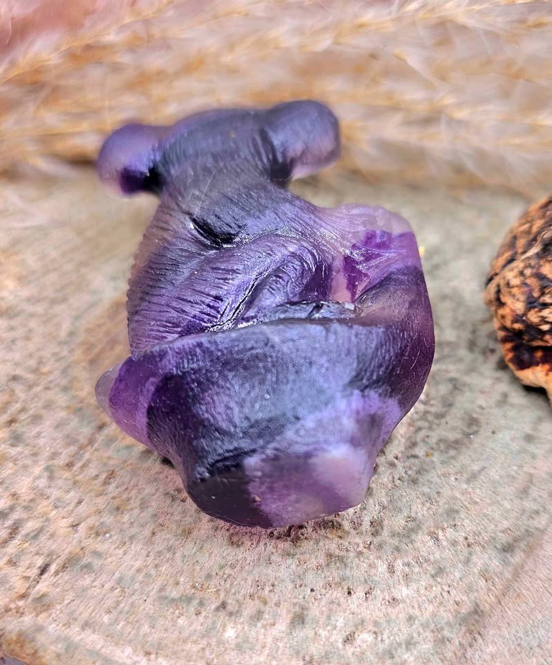 Nature Rainbow Fluorite Hand Carved &nbsp;2.5"Koala Figure