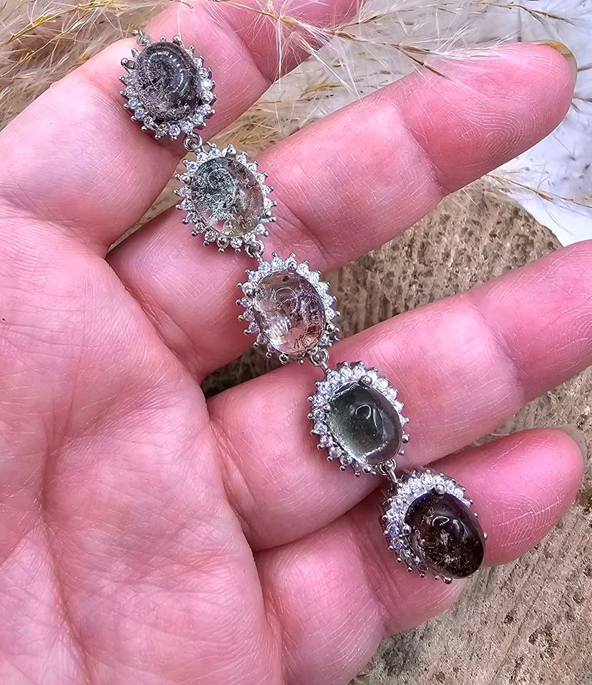 Nature Garden Quartz 925 Link Bracelet