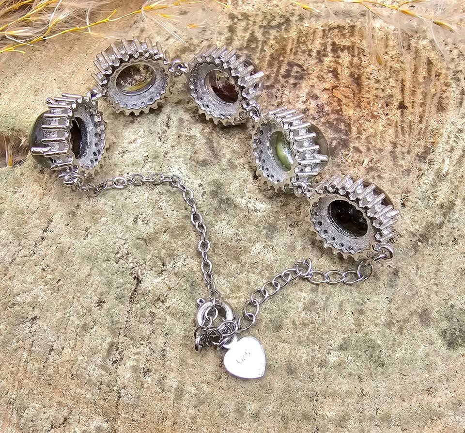 Nature Garden Quartz 925 Link Bracelet