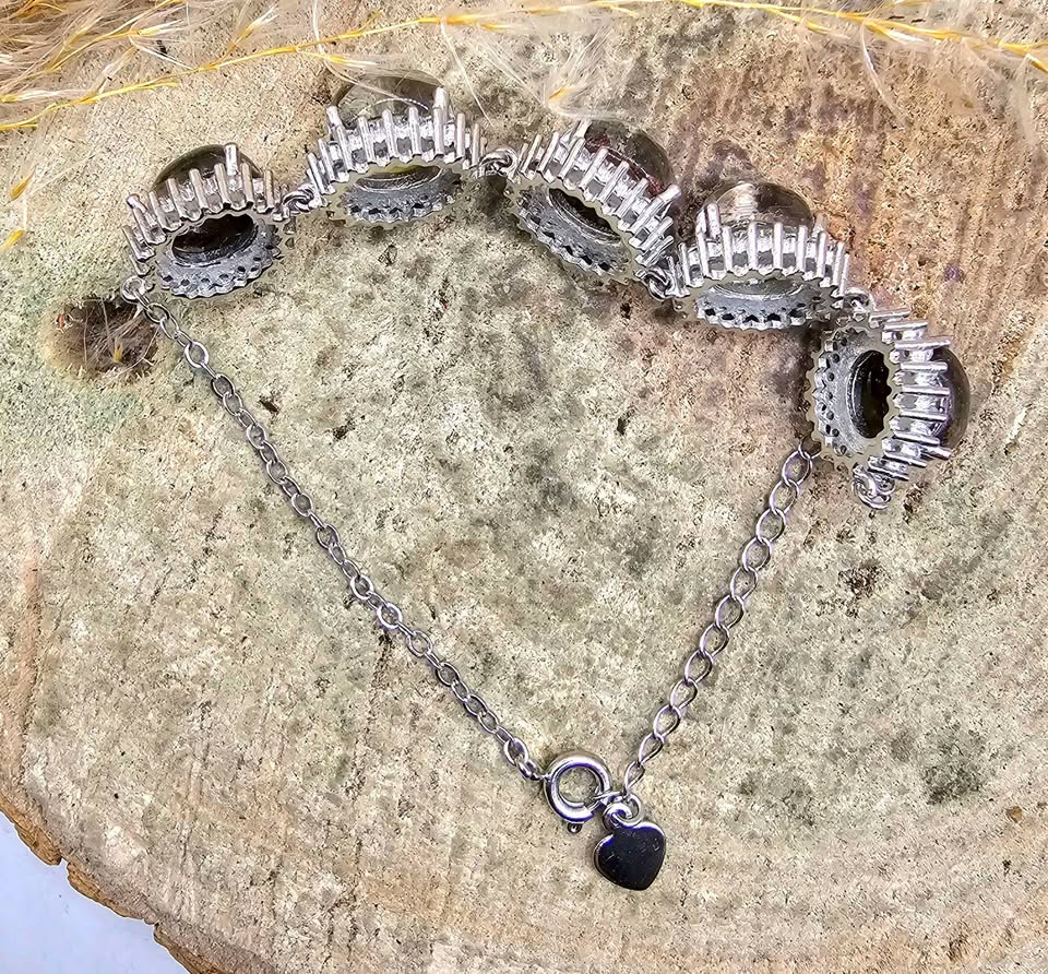 Nature Garden Quartz 925 Link Bracelet