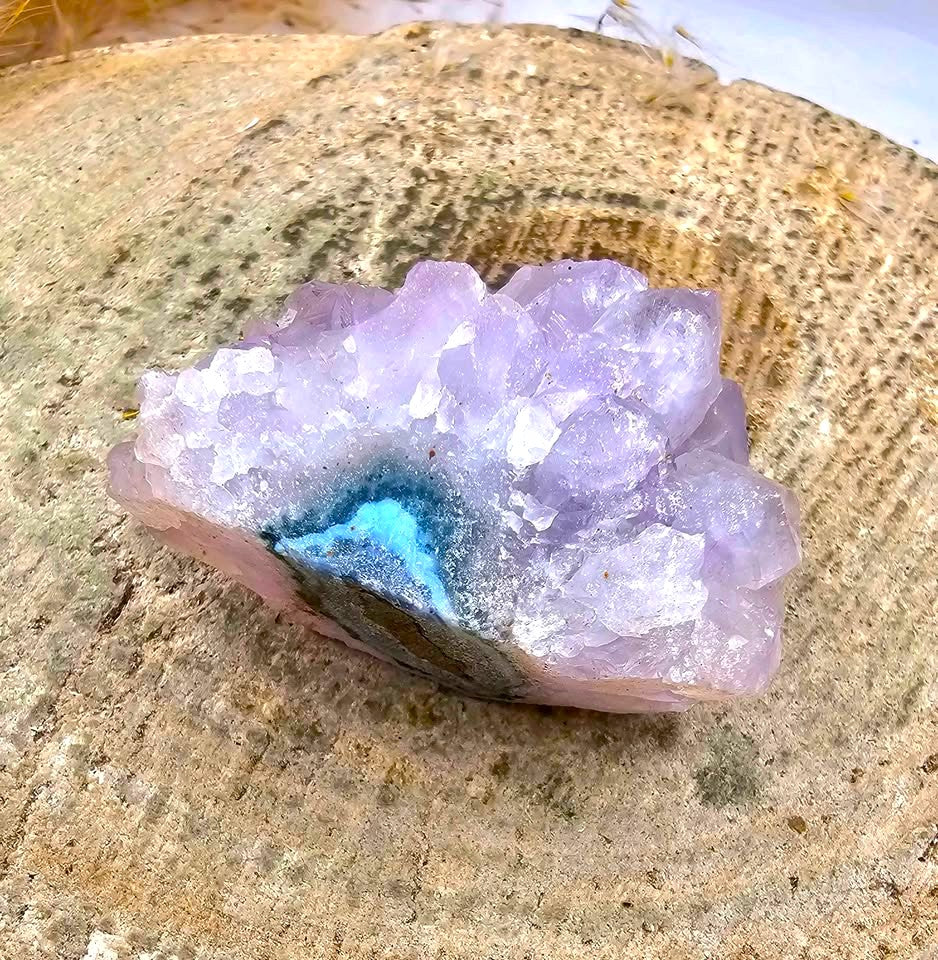 Nature Dream Amethyst Rabbit Figure & Amethyst Cluster