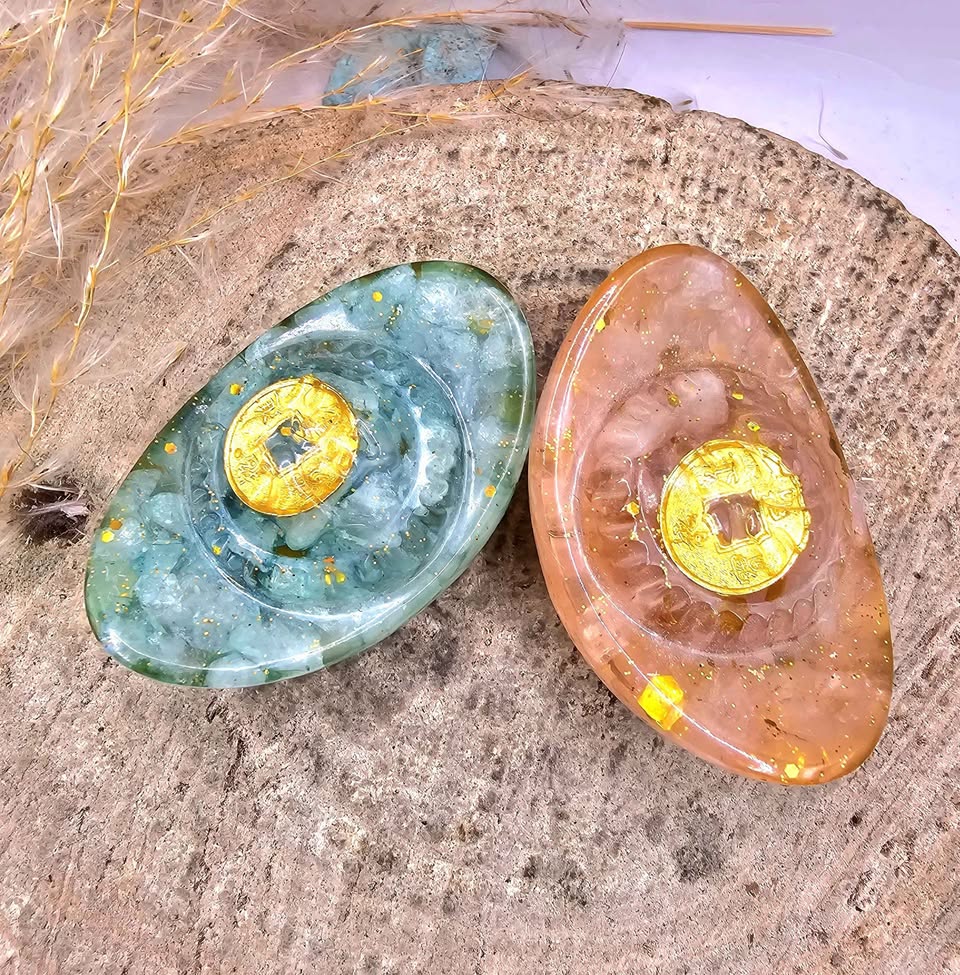 Feng Shui Treasure Bowl Filled With Gold(Yuanbao)Decor