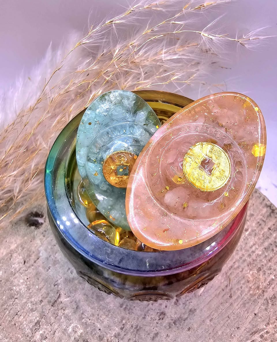 Feng Shui Treasure Bowl Filled With Gold(Yuanbao)Decor