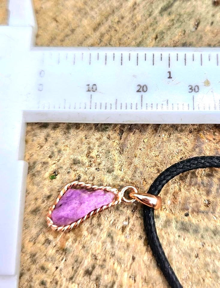 Genuine Sugilite Raw Stone Pendant - My Aura Gemstones