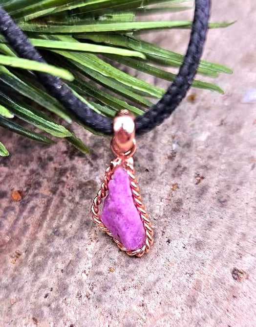 Genuine Sugilite Raw Stone Pendant - My Aura Gemstones