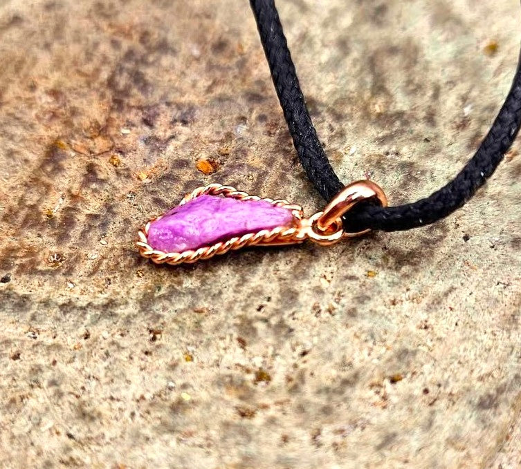 Genuine Sugilite Raw Stone Pendant - My Aura Gemstones