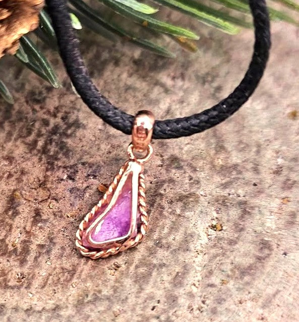 Genuine Sugilite Raw Stone Pendant - My Aura Gemstones