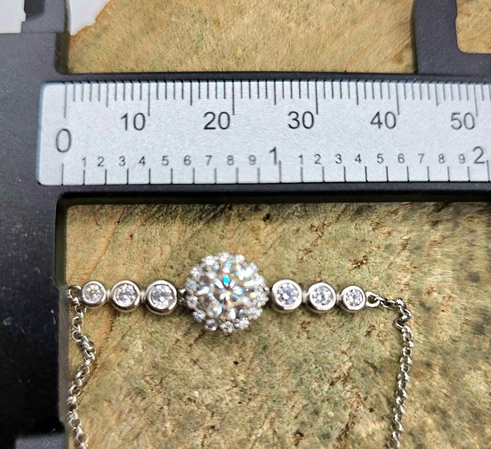 1 ct D Moissanite 8H8A 925 Bracelet
