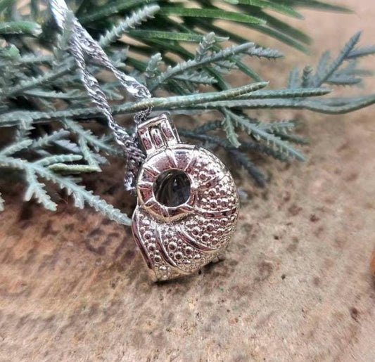 Silver Tone Openable Locket With Crystal Stone Pendant Necklace