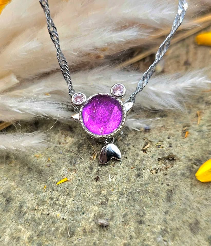 Nature Meteorite 925 Gold Fish Pendant Necklace